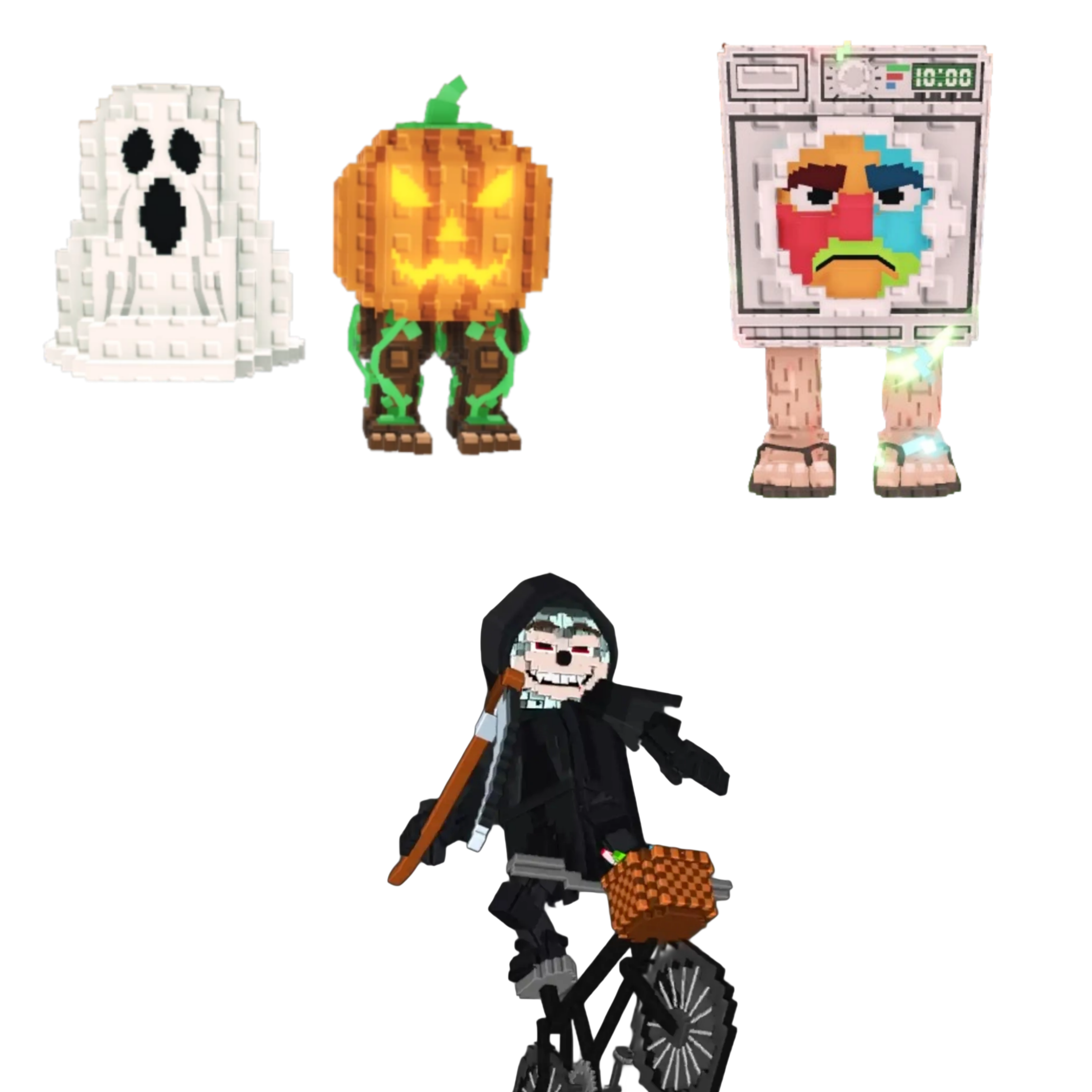 [BUNDLE] - 🦈 1x Spooky and Pumpky 🦈 1x Lavadorito Spinito 🦈 1x Mieteteira Bicicleteira