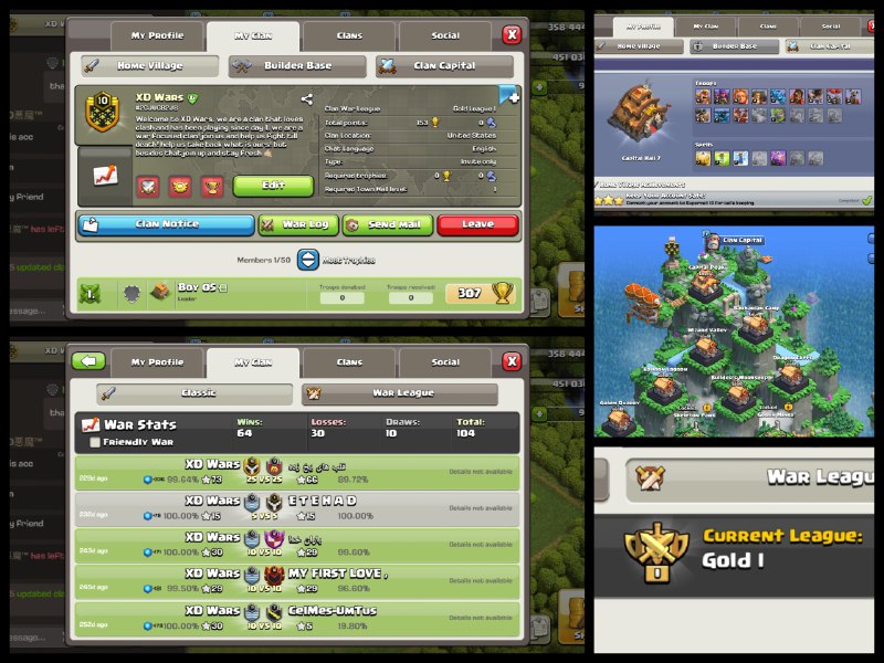 Level: 10 ✦ Name: XD Wars ✦ CP:7 ✦ 2:1 War Win Ratio ✦ Rarest English Name Clan ✦ Fastest Delivery ➤ No.80