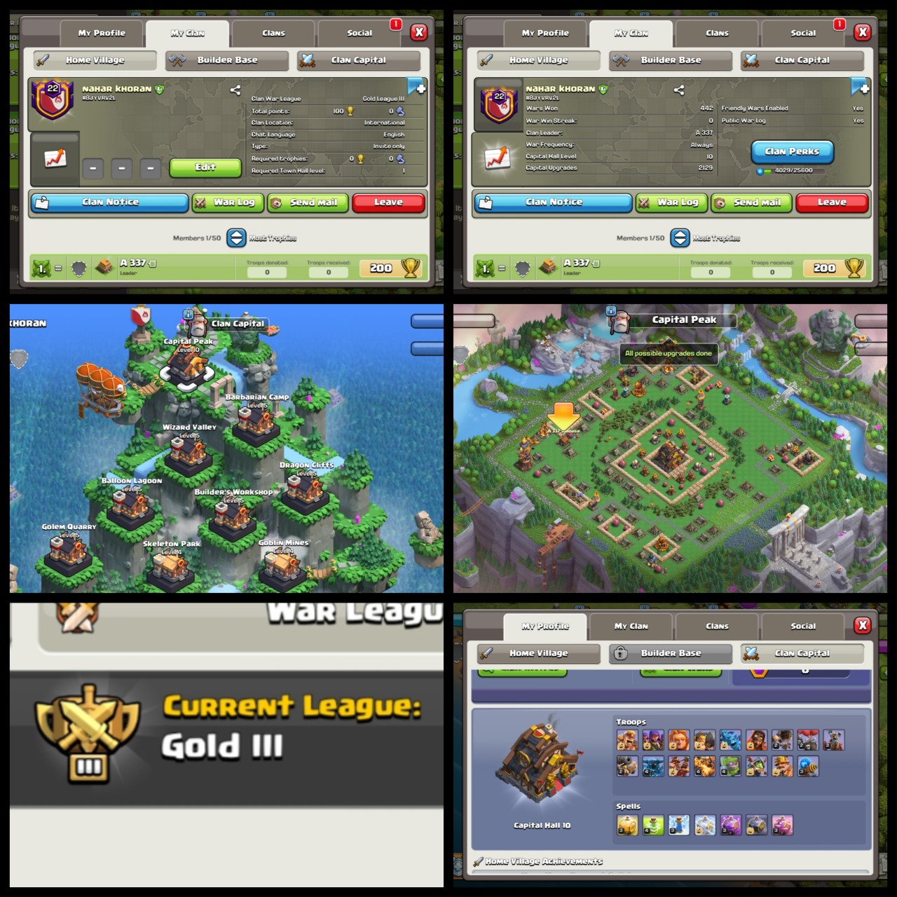 Level:22 ✦ Name: Nahar Khoran ✦ CP: 10 ✦ League: Gold 3 ✦ Rarest English Name Clan ✦ Fastest Delivery ➤No.53