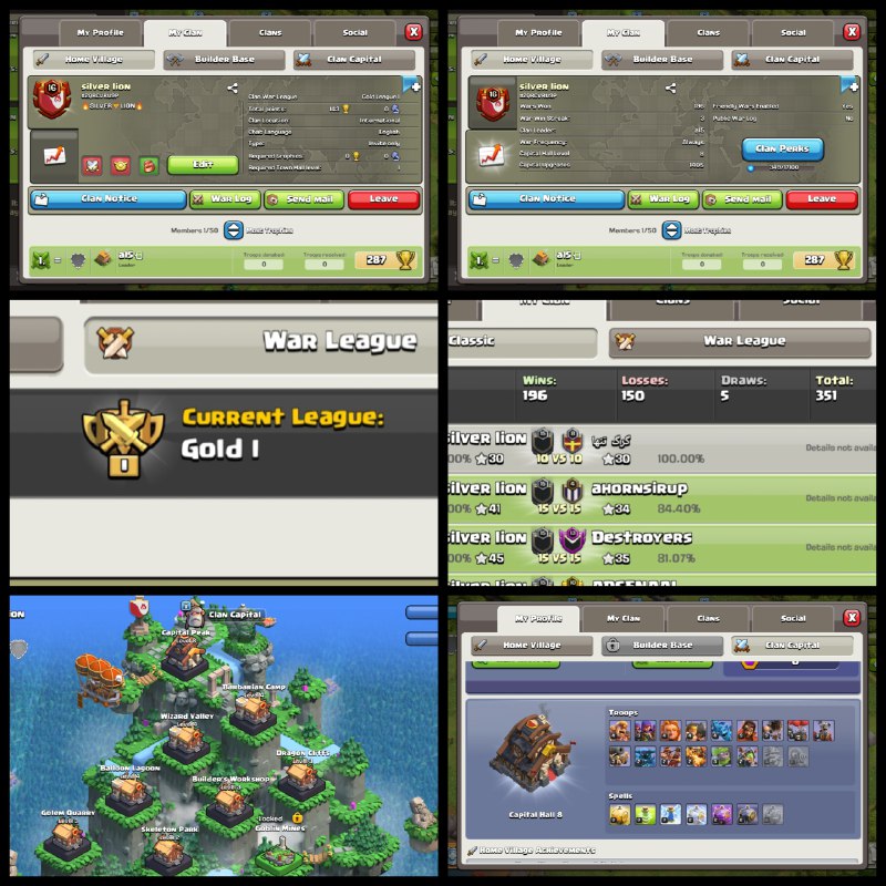 Level:16 ✦ Name: Silver Lion ✦ CP: 8 ✦ League: Gold 1 ✦ Rarest English Name Clan ✦ Fastest Delivery ➤No.56