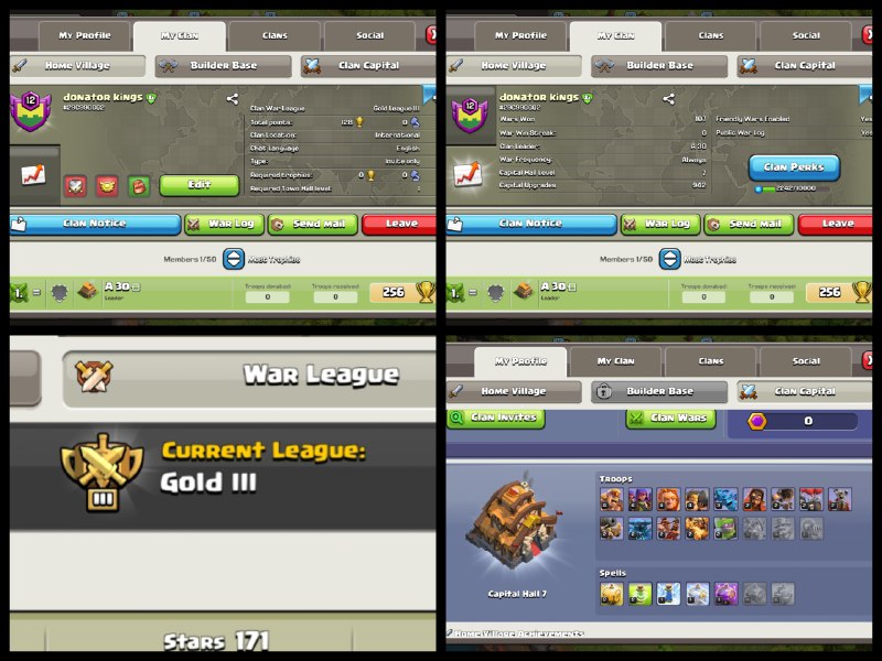 Level:12 ✦ Name: Donator Kings ✦ CP: 7 ✦ League: Gold 3 ✦ Best English Name Clan ✦ Fastest Delivery ➤ No.67