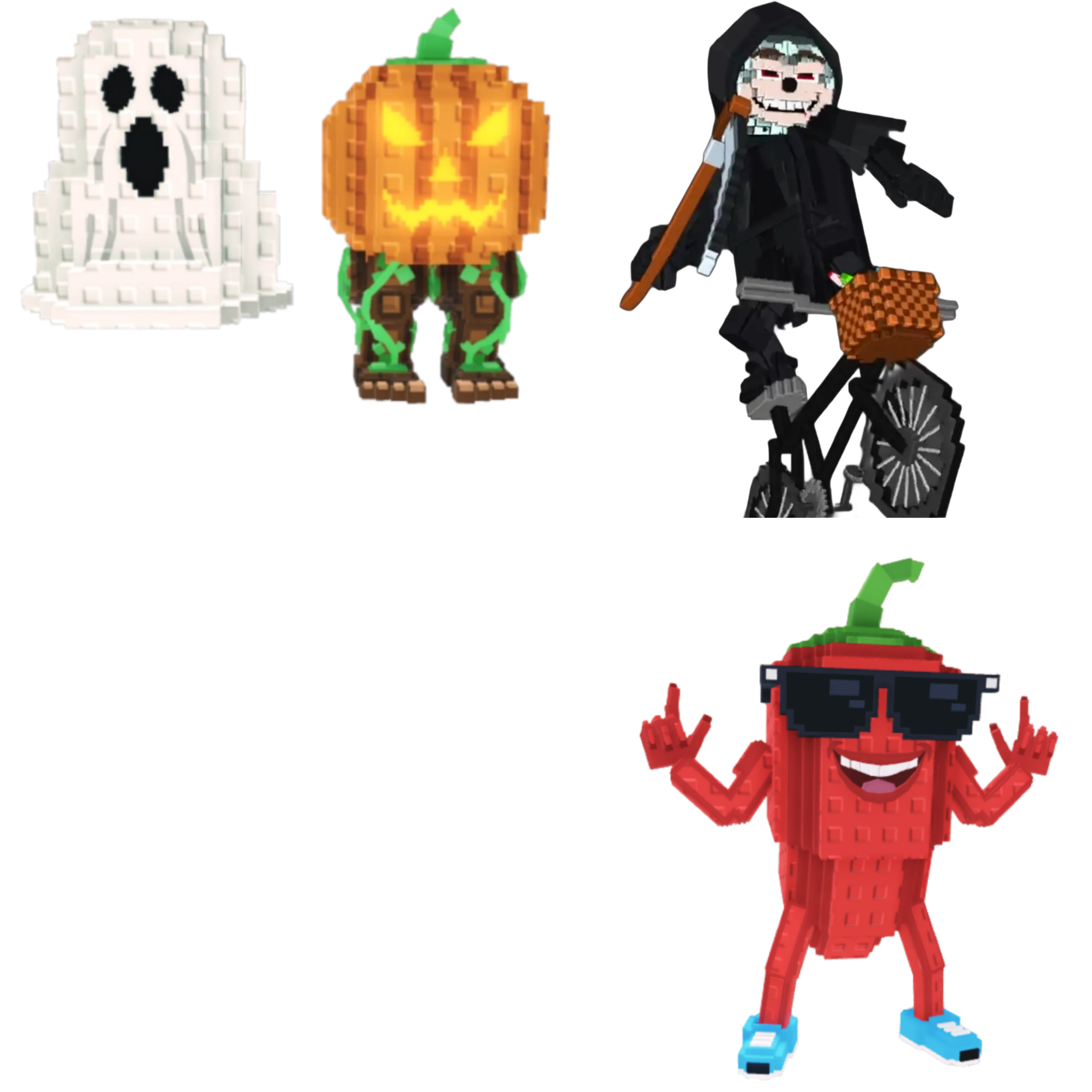 [BUNDLE] - 🌏 1x Spooky And Pumpky 🌏 1x Mieteteira Bicicleteira 🌏 1x Chillin Chil