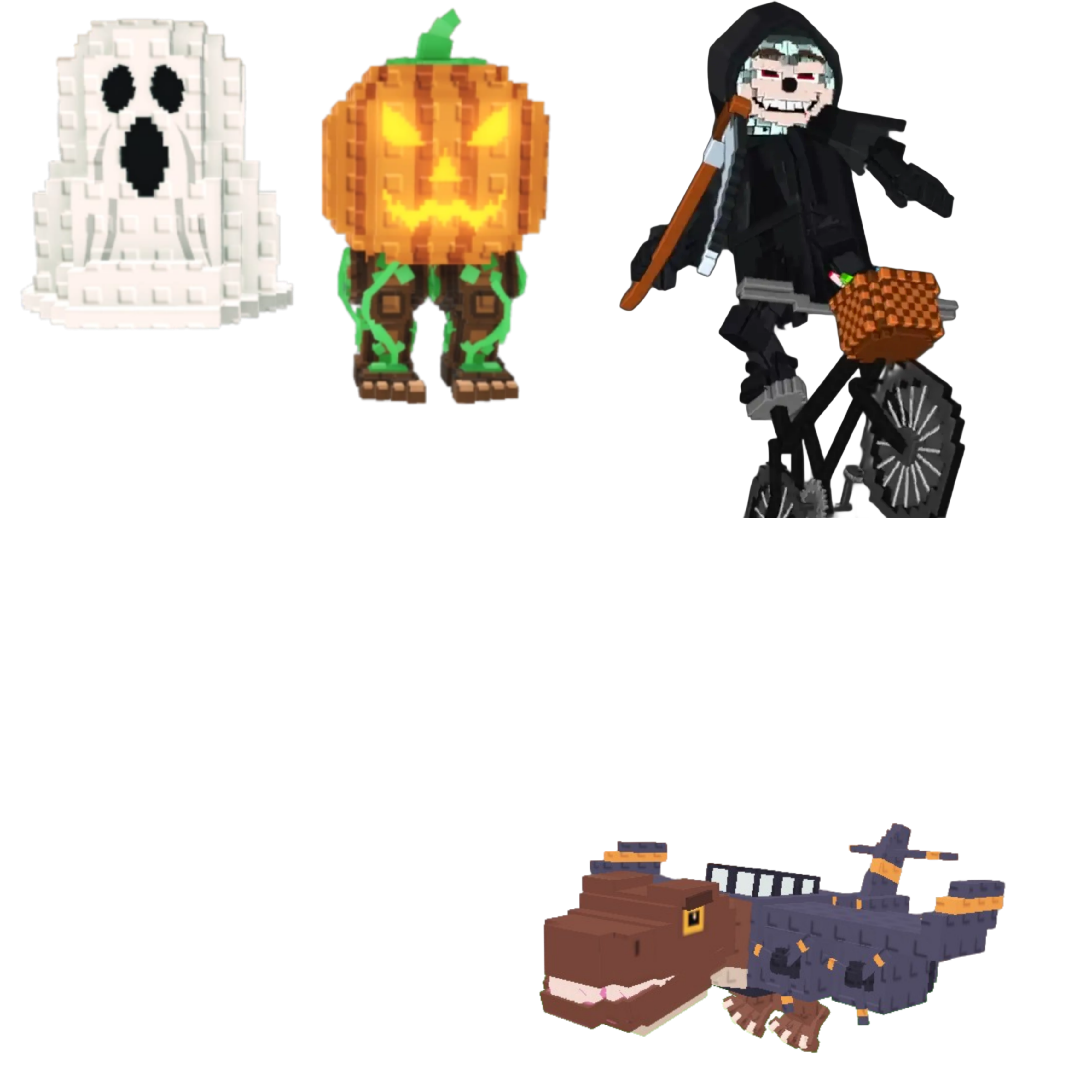 [BUNDLE] - 🗺️ 1x Spooky And Pumpky 🗺️ 1x Mieteteira Bicicleteira 🗺️ 1x Nuclearo Dinossauro