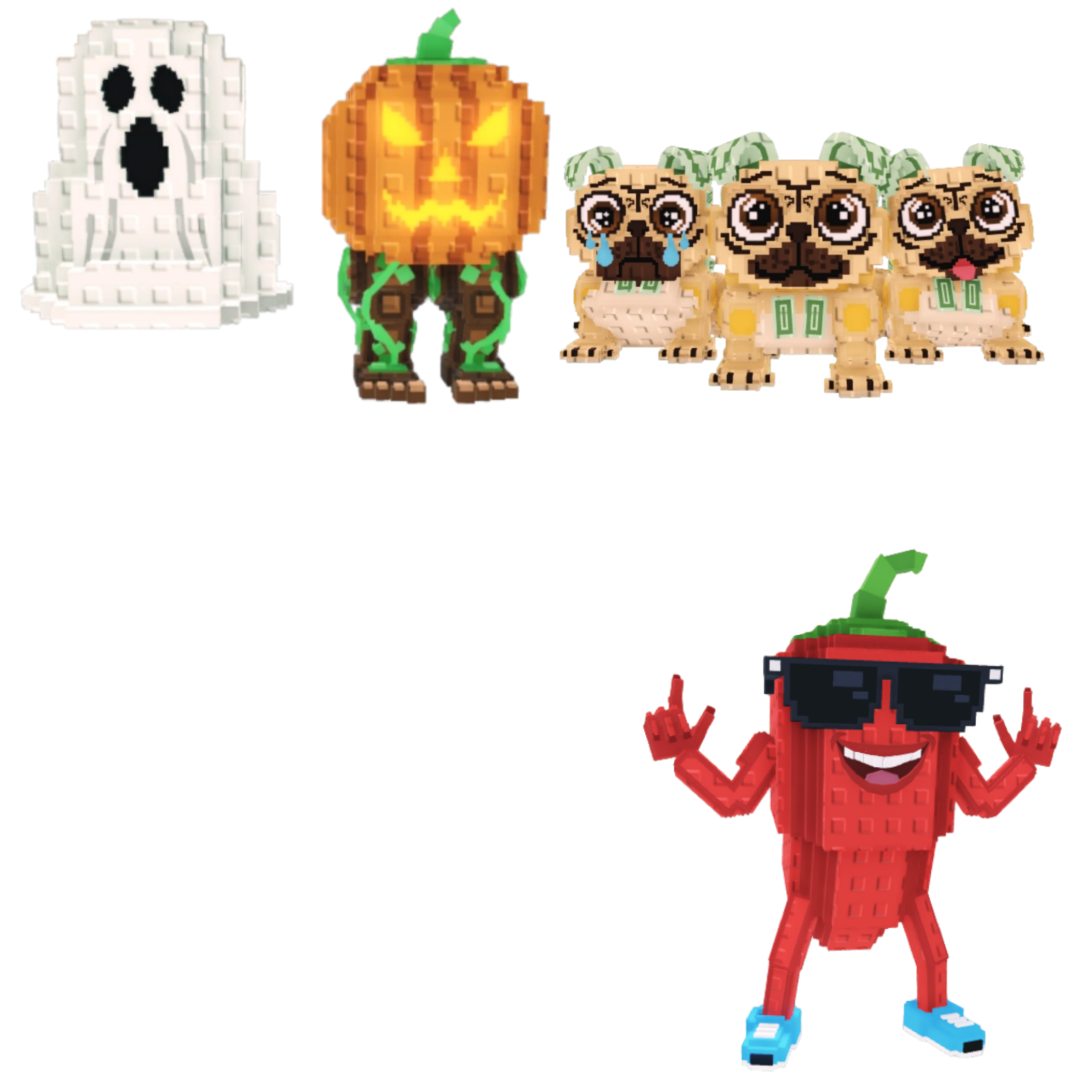 [BUNDLE] - 🏔️ 1x Spooky And Pumpky 🏔️ 1x Chillin Chil 🏔️ 1x Los Puggies