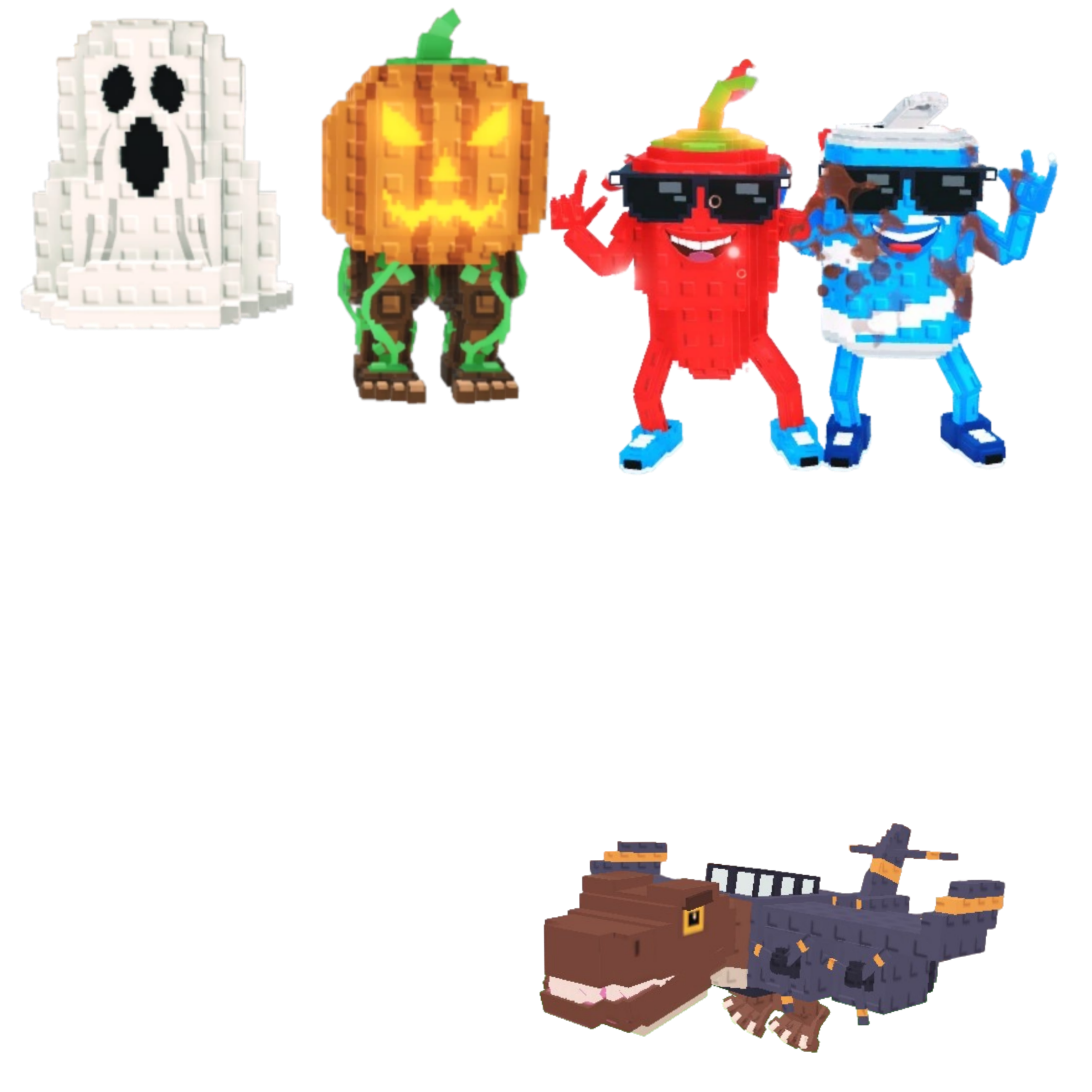 [BUNDLE] - 🪨 1x Spooky And Pumpky 🪨 1x Nuclearo Dinossauro 🪨 1x Swaggy Bros
