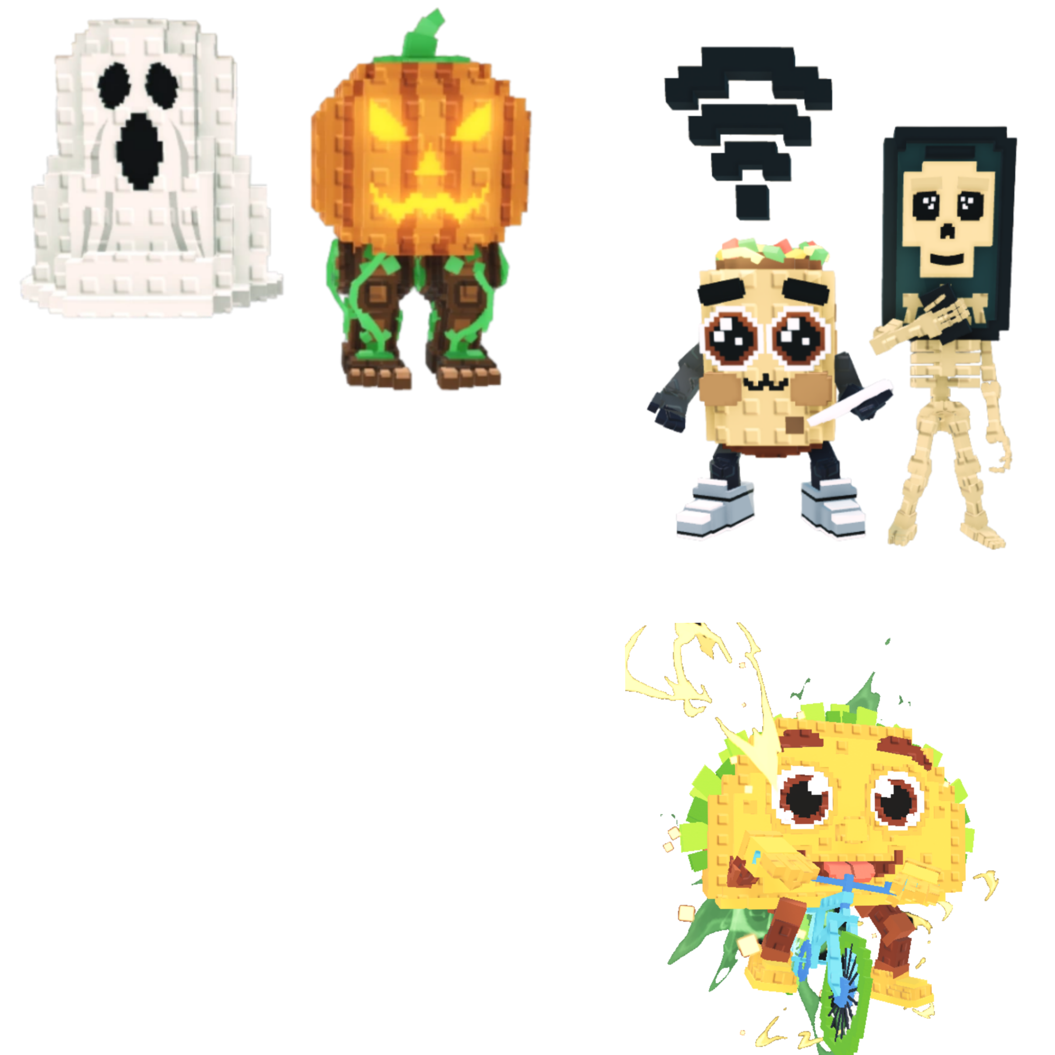 [BUNDLE] - ⛲ 1x Spooky And Pumpky ⛲ 1x Los Mobilis ⛲ 1x Tacorita Bicicleta