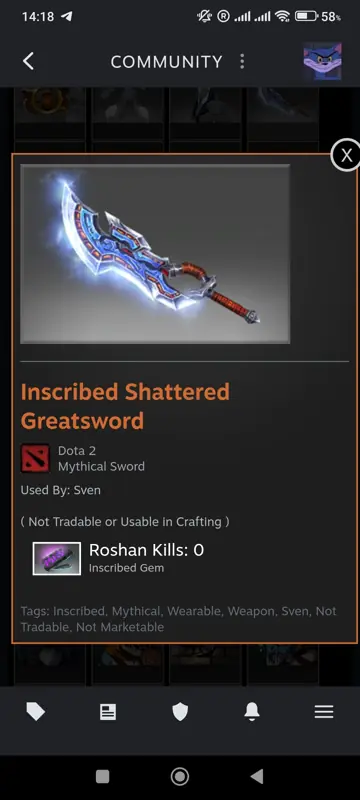 ✧・゚:*✧ Dota 2 Items: Sven Shattered Greatsword (30-Day Wait) ✧・゚:*✧ No Pressure, Just Value ✧・゚:*✧