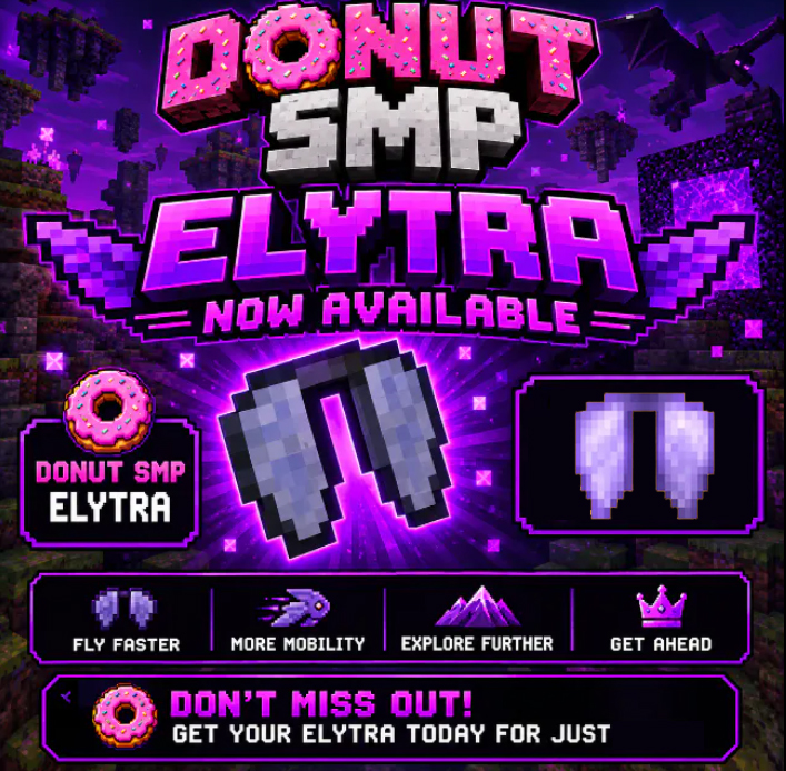 💜 ELYTRA | DONUTSMP | CHEAPEST PRICE 💜