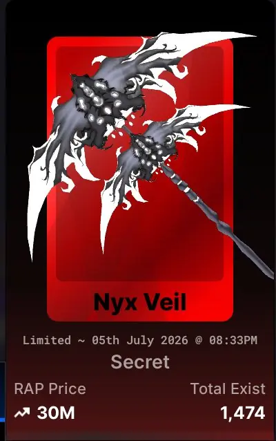 ✧･ﾟ:*✧ Roblox Death Ball Nyx Veil or Divine Shadow (30.5-40M Rap) ✧･ﾟ:*✧ Add It Before Your Ex Does ✧･ﾟ:*✧