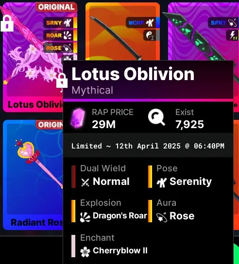 ✧･ﾟ:*✧ Roblox Death Ball: Lotus Oblivion Item ✧･ﾟ:*✧ Gone Means Gone ✧･ﾟ:*✧