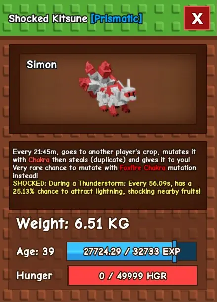 ✧・゚:*✧ Roblox Grow a Garden: SHOCKED Red Kitsune Pet ✧・゚:*✧ Ending. No Joke. ✧・゚:*✧