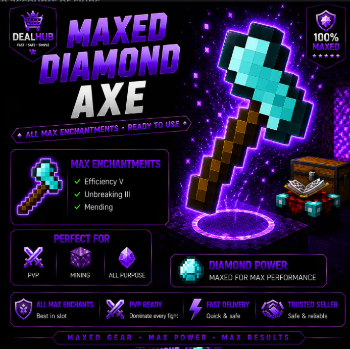 2x Maxed Diamond Axe | Ready to Use