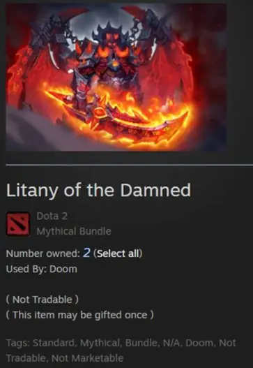 ✧・゚:*✧ Dota 2 Litany of the Damned Doom Mythical Set ✧・゚:*✧ You Deservr this Chaos ✧・゚:*✧