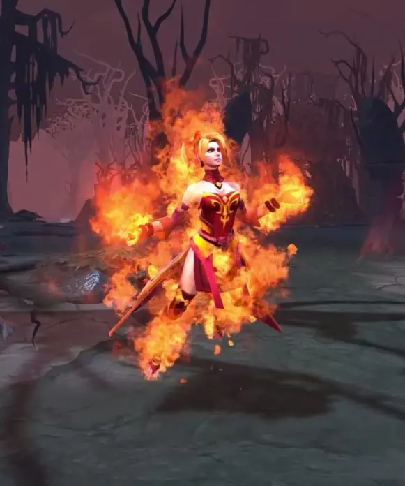 ✧・゚:*✧ Dota 2 Items: Fiery Lina Outfit with Magnificent Flame (Rare) ✧・゚:*✧ Relax & Save ✧・゚:*✧