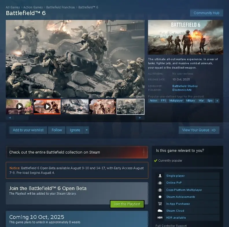 ✧・゚:*✧ Battlefield 6 Standard Edition Steam Gift Ukraine ✧・゚:*✧ Offer alert ✧・゚:*✧