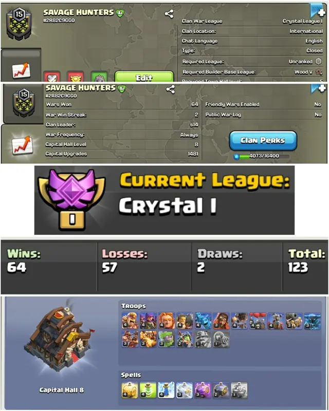 ✧･ﾟ:*✧ Clash of Clans Clan SAVAGE HUNTERS - Level 15 ✧･ﾟ:*✧ Enough Talk. Tap. ✧･ﾟ:*✧