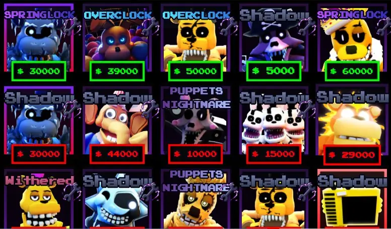 ✧･ﾟ:*✧ Roblox Five Nights TD: OVERCLOCK GOLDEN FREDDY + SPRINGLOCK KING FREDDY Bundle ✧･ﾟ:*✧ Click Like You Mean It ✧･ﾟ:*✧