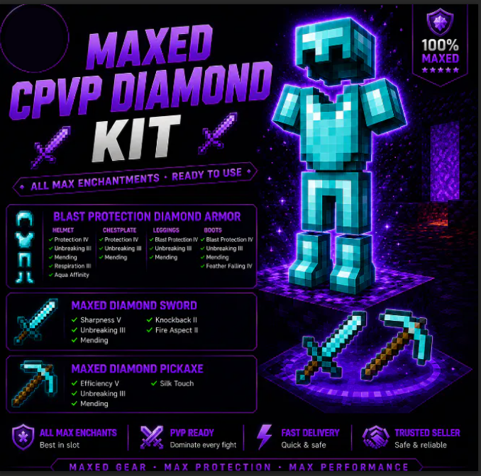 Maxed Diamond Crystal PvP Kit | Ready to Use