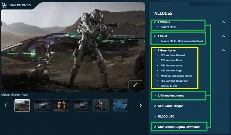 ✧・゚:*✧ Star Citizen: AURORA MK2 OC Starter with LIFETIME INSURANCE ✧・゚:*✧ Seriously. Just Buy. ✧・゚:*✧