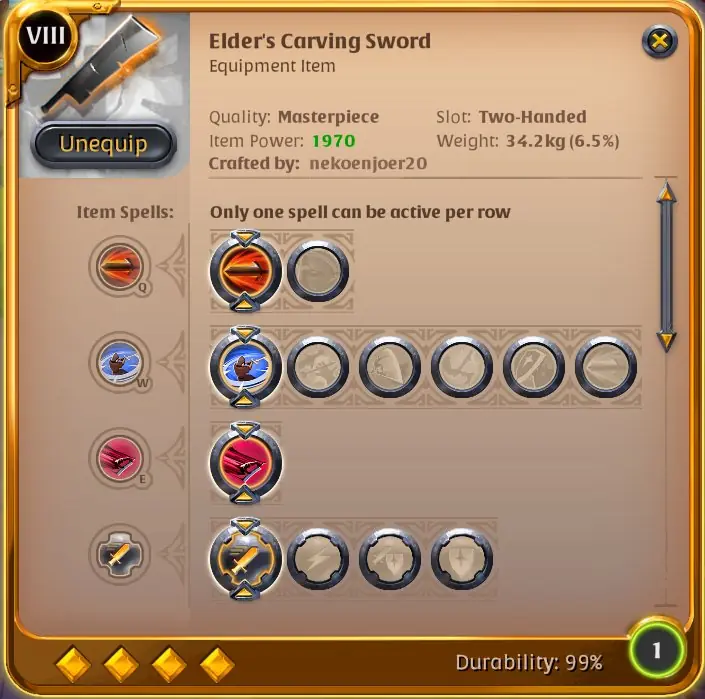 ✧･ﾟ:*✧ Albion Online Carving Sword 8.4 Masterpiece Quality ✧･ﾟ:*✧ Gone Means Gone ✧･ﾟ:*✧