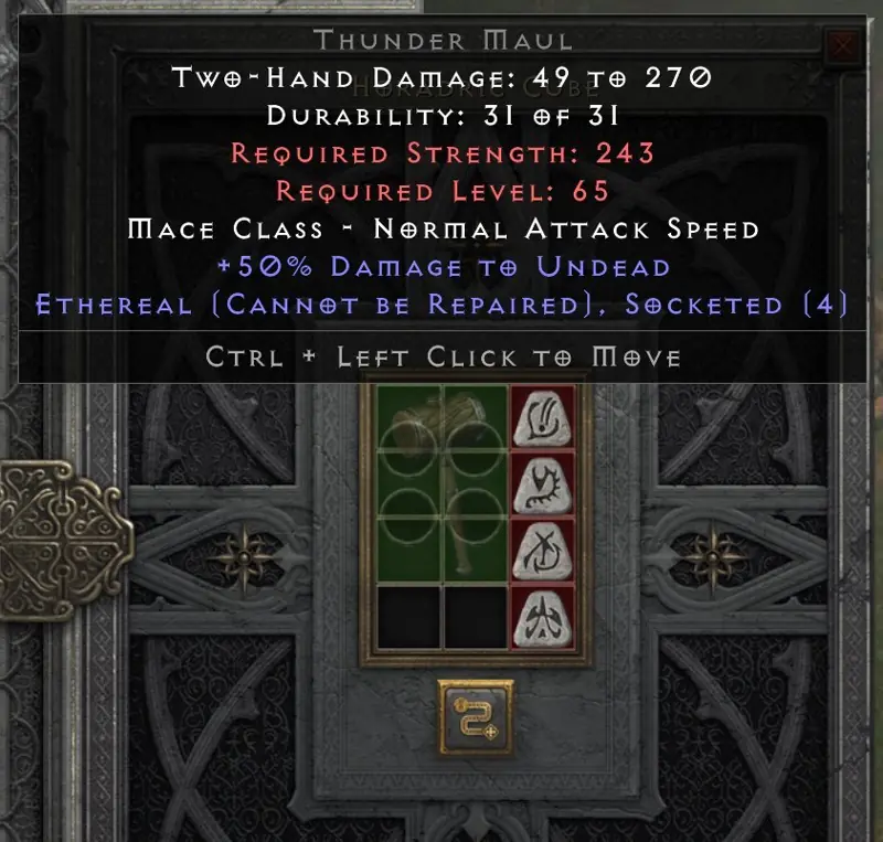 ✧・゚:*✧ Diablo 2: Resurrected Fortitude Eth Thunder Maul ✧・゚:*✧ Claim Your Deal ✧・゚:*✧