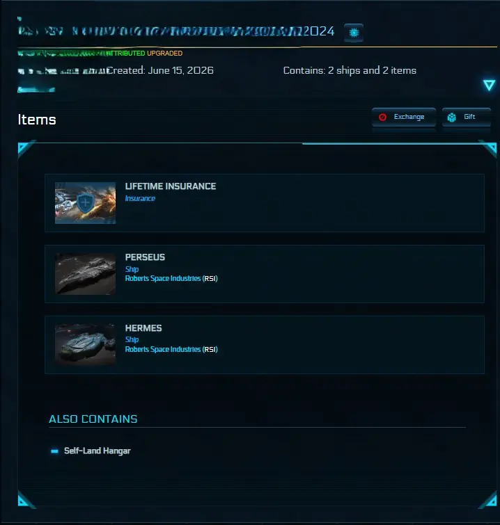 ✧･ﾟ:*✧ Star Citizen Items: Perseus and Hermes Ship Set with Lifetime Insurance ✧･ﾟ:*✧ Final Call to Save ✧･ﾟ:*✧