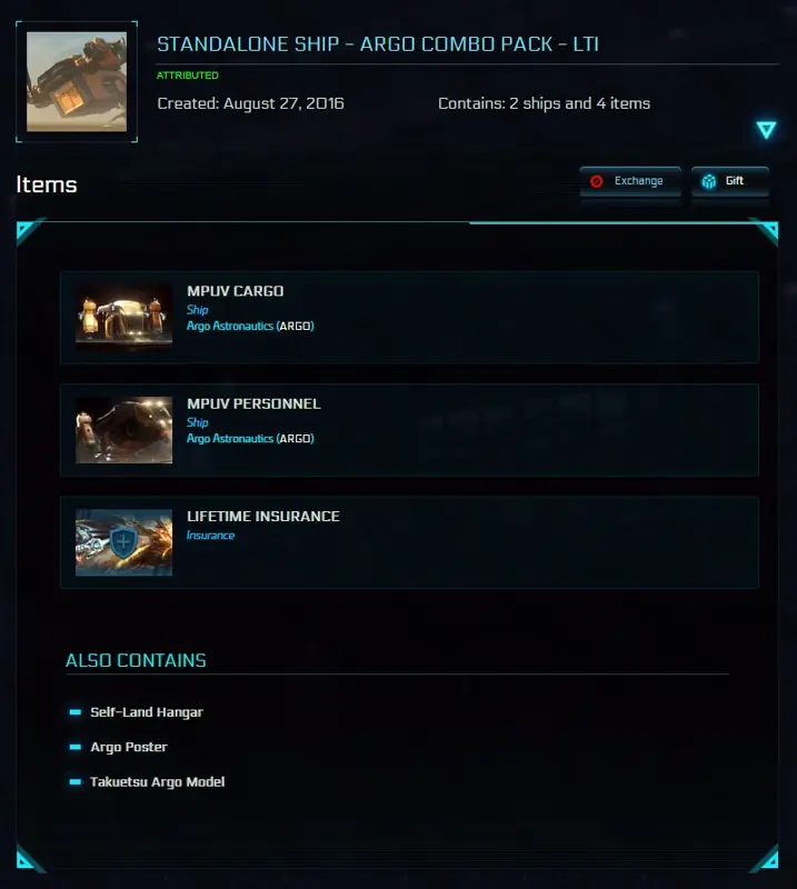 ✧・゚:*✧ Star Citizen Argo Combo Pack with LTI ✧・゚:*✧ Offer Valid Now ✧・゚:*✧