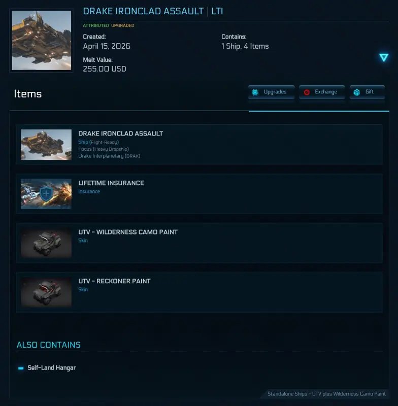 ✧・゚:*✧ Star Citizen Ironclad Assault Ship with LTI ✧・゚:*✧ Tick Tock ✧・゚:*✧