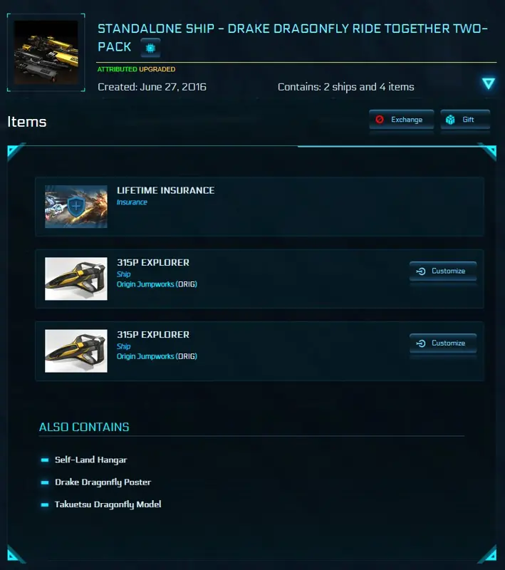 ✧・゚:*✧ Star Citizen Items: Two 315p Explorer Ships with LTI (CCU'd) ✧・゚:*✧ Ending soon ✧・゚:*✧