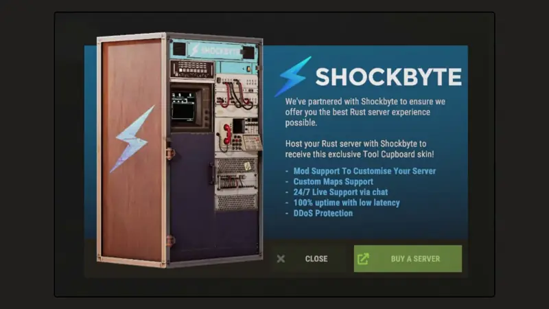 ✧･ﾟ:*✧ Rust Shockbyte Tool Cupboard Skin - Activation Code ✧･ﾟ:*✧ On huge sale ✧･ﾟ:*✧