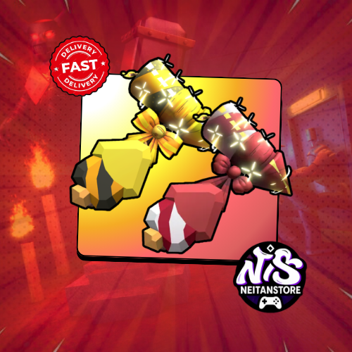 Firework Duo: Golden Firework + Scarlet Firework - FTF Legendary - Flee the Facility