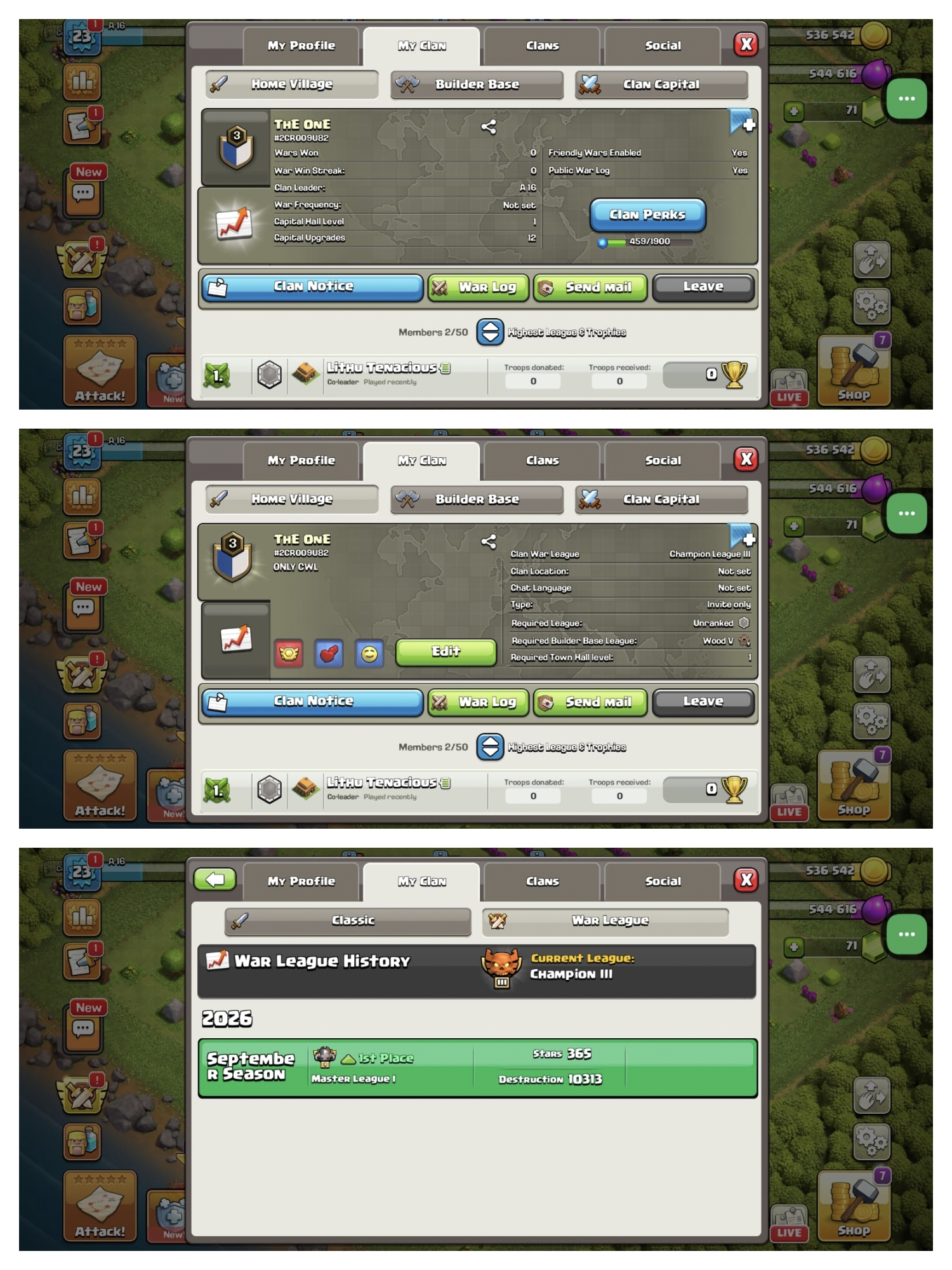 ➤CLAN LEVEL 3 ➤ CHAMPION LEAGUE 3➤NAME: The One ➤ RARE ENGLISH NAME ➤LOW PRICE