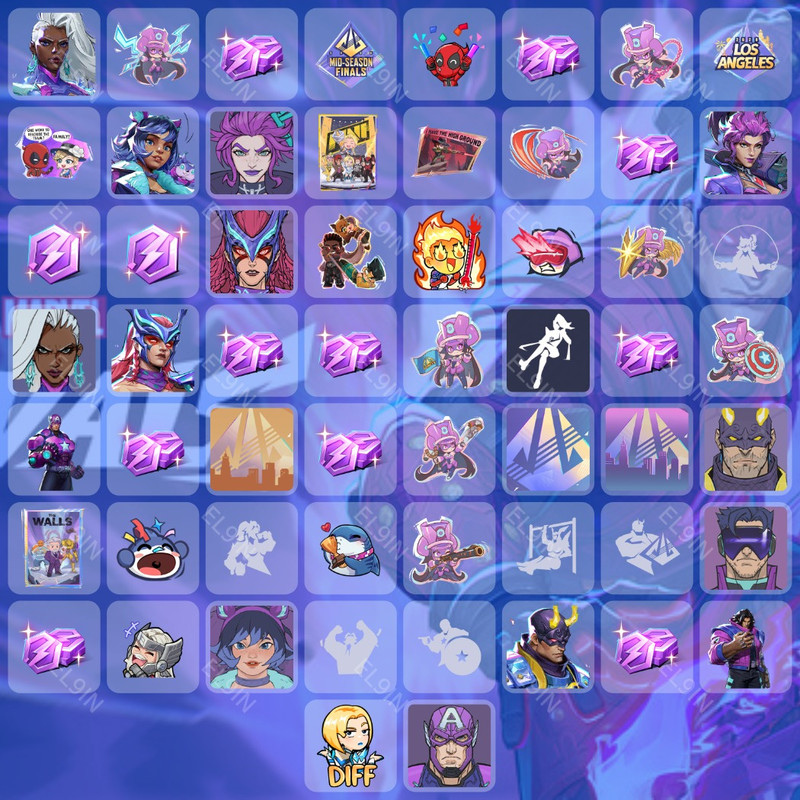 ❤️ Twitch Drops 🌌 Season 9.5 Twitch Drops 💜 Marvel Rivals [Total 58 Items]