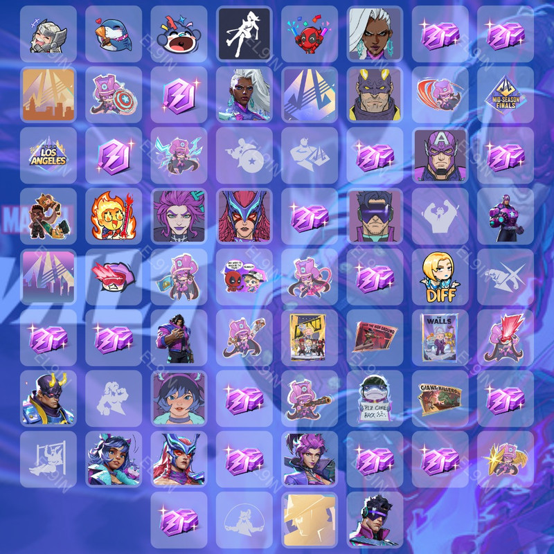💜 Twitch Drops 👑 Ignite Stage2 W2 👑 Marvel Rivals [Total 68 Items]