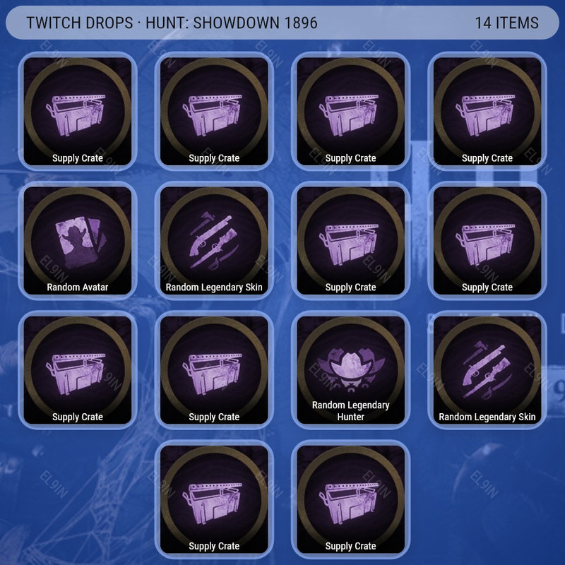 💎 Twitch Drops 🧙‍♂️ Hunt 1896 (Week 2, Pt. 2) ✅ Hunt: Showdown 1896 [Total 14 Items]