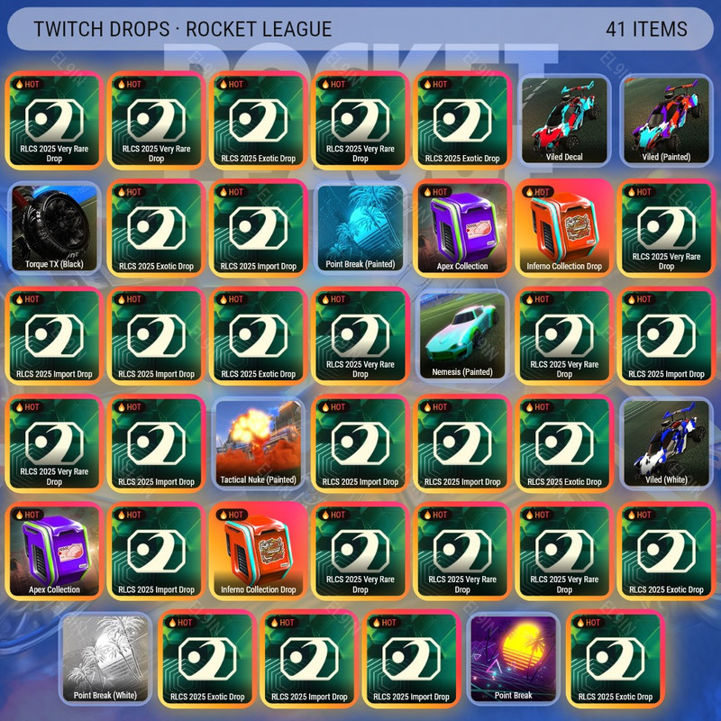 🧙‍♂️ Twitch Drops 💎 Kai x Speed Play RL! 👑 Rocket League [Total 41 Items]