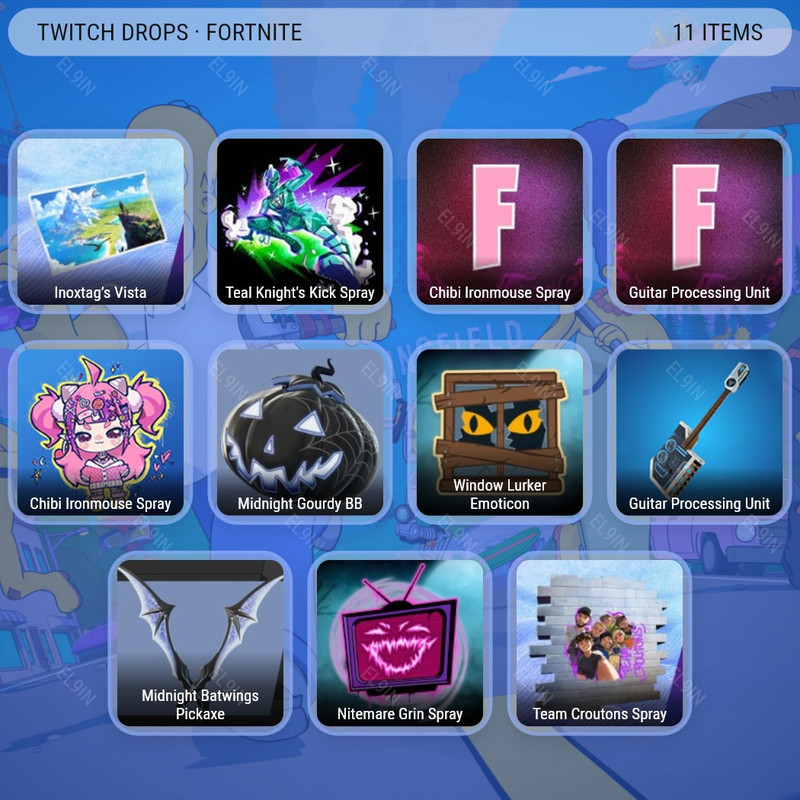 🌐 Twitch Drops 🧙‍♂️ Ironmouse Drops Rerun!  💜 Fortnite [Total 11 Items]