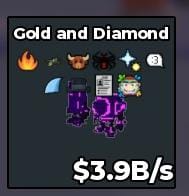 BS10290 Galaxy Gold And Diamond | 10 Clean With Bull Traits Rare And Cool | Cheap And fast Delivery