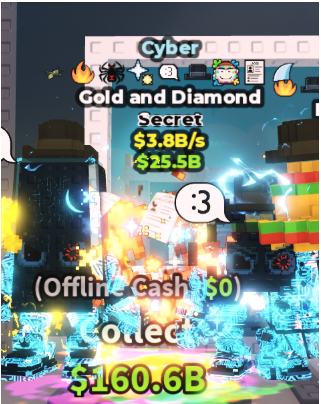 CYBER GOLD AND DIAMOND 3.8B/S (JOB + 8 TRAITS) – STEAL A BRAINROT – FAST DELIVERY & TRUSTED #Q7LM4X