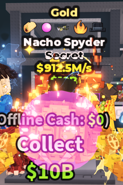 GOLD NACHO SPYDER 912.5M/S (TACO + 4 TRAITS) – STEAL A BRAINROT – FAST DELIVERY & TRUSTED #H9ZR4M