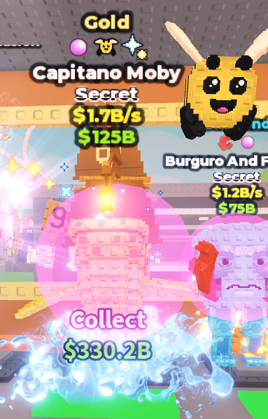 Gold Capitano Moby 1.7B/s | Traits : Bubblegum, Bee, Comet-struck