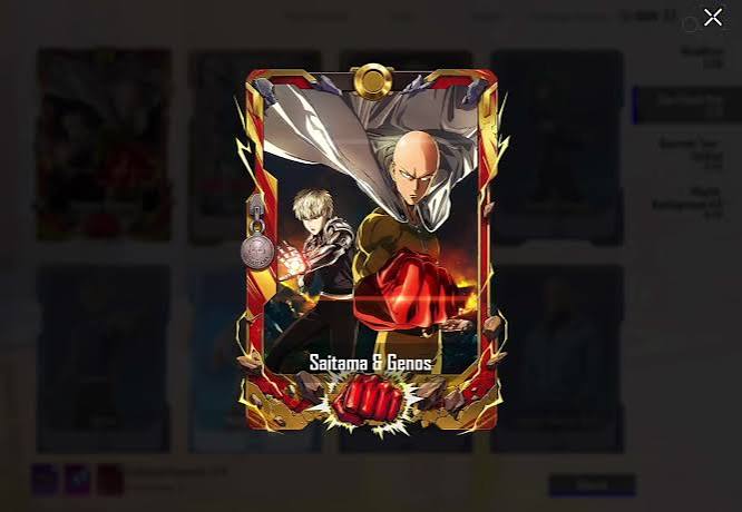 Saitama & Genos Card ⚡Fast Speed Delivery ⚡ Uid Code Required