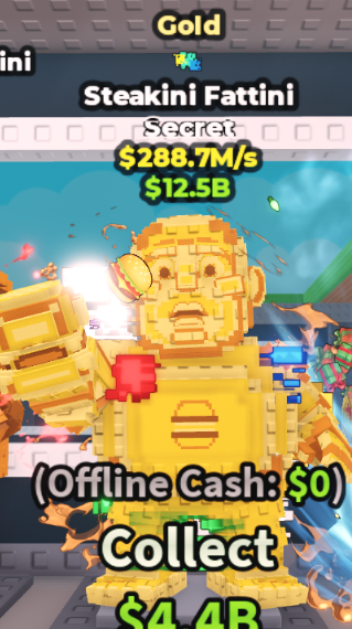 GOLD STEAKINI FATTINI 288.7M/S (GLITCH) – STEAL A BRAINROT – FAST DELIVERY & TRUSTED #A8QK4N