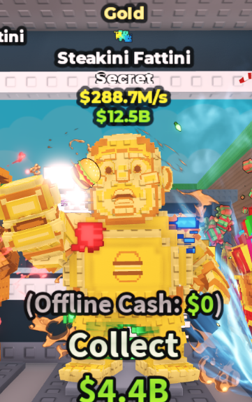GOLD STEAKINI FATTINI 288.7M/S (GLITCH) – STEAL A BRAINROT – FAST DELIVERY & TRUSTED #A8QK4N
