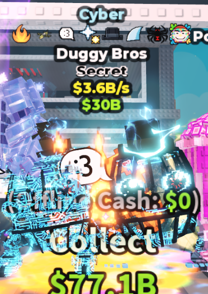 CYBER DUGGY BROS 3.6B/S (SPIDER + 8 TRAITS) – STEAL A BRAINROT – FAST DELIVERY & TRUSTED #W9NF4J