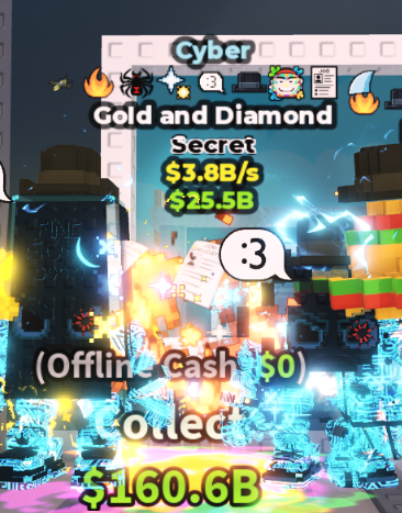 CYBER GOLD AND DIAMOND 3.8B/S (JOB + 8 TRAITS) – STEAL A BRAINROT – FAST DELIVERY & TRUSTED #Q7LM4X