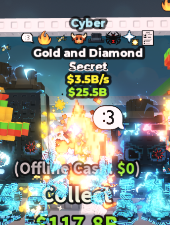 CYBER GOLD AND DIAMOND 3.5B/S (BULL + 7 TRAITS) – STEAL A BRAINROT – FAST DELIVERY & TRUSTED #V9HT3K