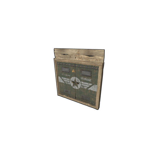 Military Storage Wooden Double Door