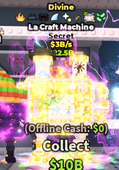 DIVINE LA CRAFT MACHINE 3B/S (MONEY + 7 TRAITS) – STEAL A BRAINROT – FAST DELIVERY & TRUSTED #F8JK3M