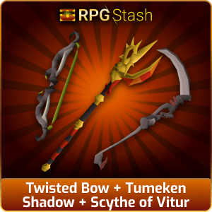 Twisted Bow + Tumeken Shadow + Scythe of Vitur [💯1500+ High TLv Acc Trade⚖️] [OSRS] 🏆121K+Feedback Seller✔️